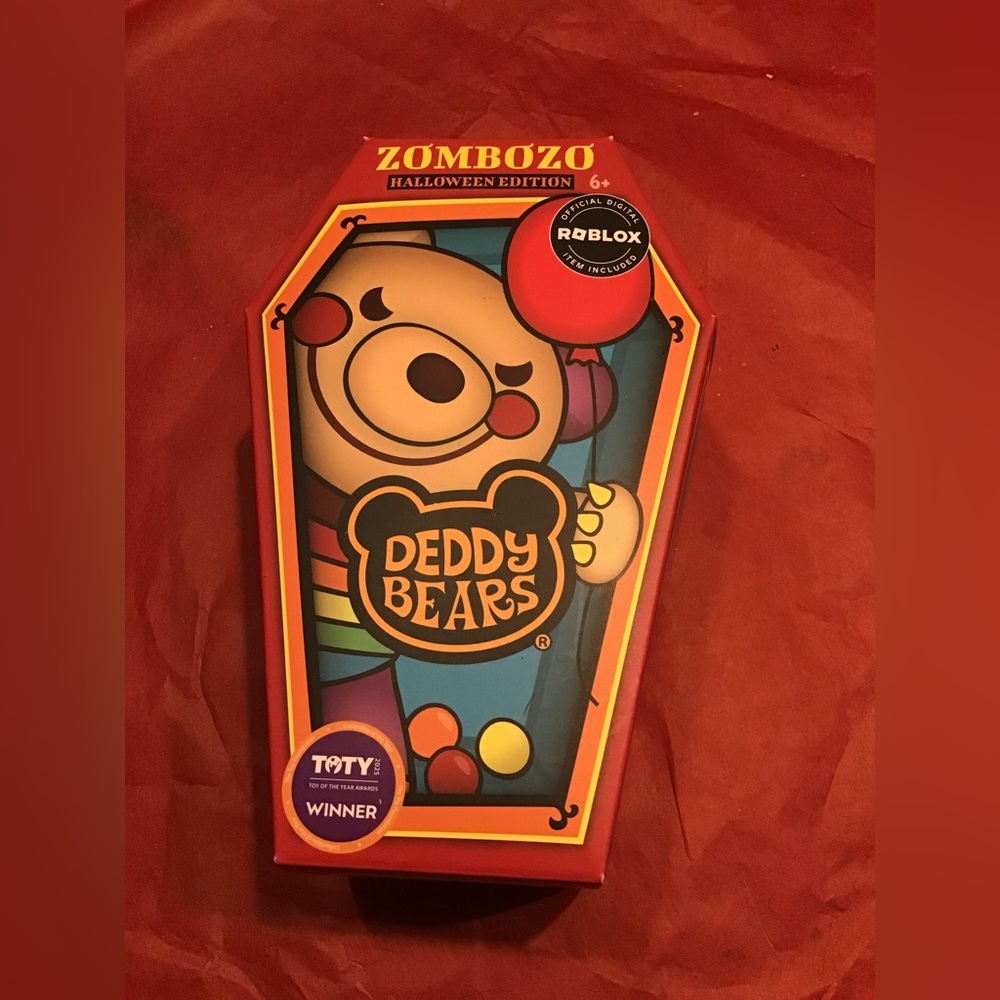 Deddy bears zombozo plush in coffin -NEW